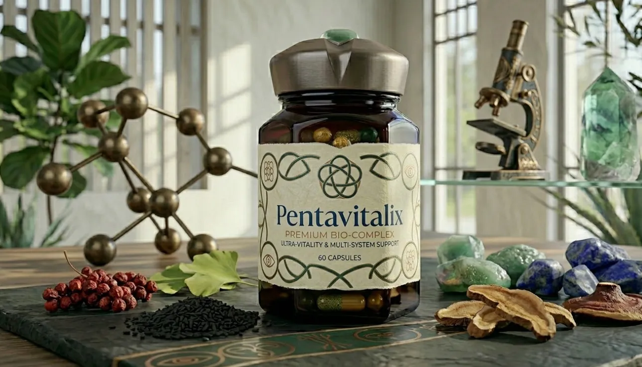 Pentavitalix supplement packaging still life
